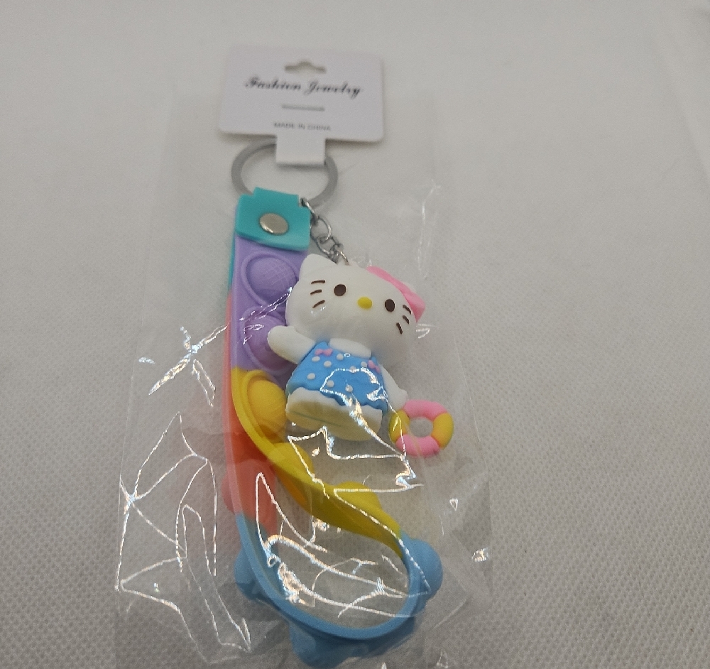 Hello Kitty Keychain With Pop It Fidget